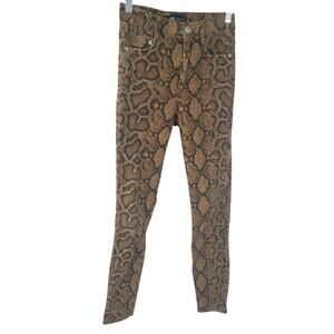 ZARA Snakeskin Print Skinny Fit Pants Womens Size 4